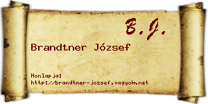 Brandtner József névjegykártya