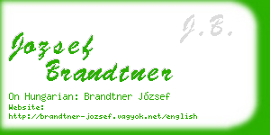 jozsef brandtner business card