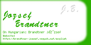 jozsef brandtner business card